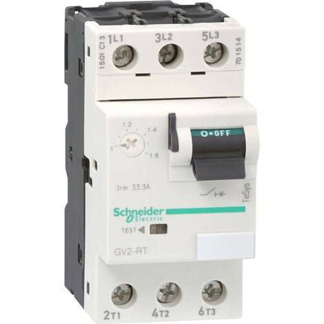 Disjoncteur moteur GV2RT 4 à 6,3 A 3P 3d déclencheur magnétothermique - GV2RT10
