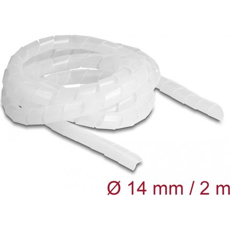 Delock Manguera en espiral flexible de 2 m x 14 mm transparente