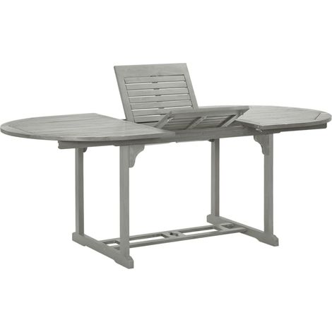 Table de jardin,Table meuble de Balcon,Table d'extérieur Gris 200x100x75 cm Bois d'acacia massif -15023 (1/5)