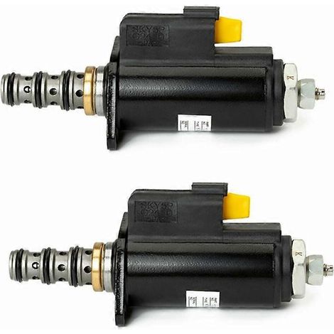 2 électrovannes rotatives pour pelle hydraulique E320B/C/D 315C 325C (références : 1211491, KWE5K-31, G24DA30, G24DB30, CAT) - Lot de 2 (1/5)