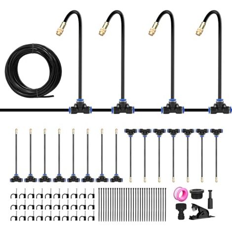 Arrosage Goutte à Goutte Système, Arrosage Automatique pour Jardin, Système D'arrosage Goutte à Goutte Automatique 15m, Kit Complet D'irrigation pour Jardin, Serre et Balcon (1/5)