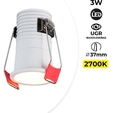 Spot LED encastré - Puce Cree - Faible UGR - 2700K - 3W - Blanc (1/5)