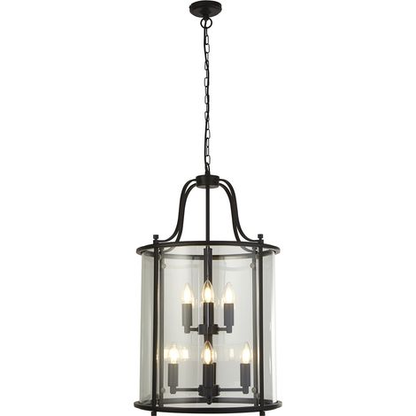 Searchlight Lantern Grande , 8 Nero Chiaro, Vetro Trasparente (1/5)