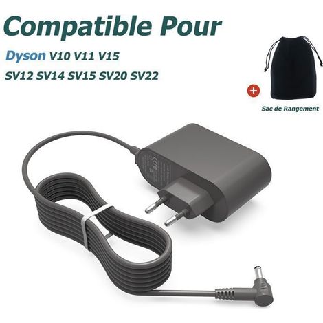 Chargeur pour Dyson V10 V11 V15 SV12 SV14 SV15 SV20 SV22,30.45V Aspirateur Chargeur pour Dyson avec Sac de Rangement (1/4)