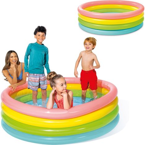 Piscina hinchable Rainbow 4 anillas 168 x 46 cm INTEX 56441