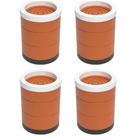 Rehausseurs de meubles - 4 pièces, rehausseurs de canapé en plastique, hauteur de13 cm, pieds de support robustes, for lit, table, chaise, canapé (Brown,13cm) (1/3)