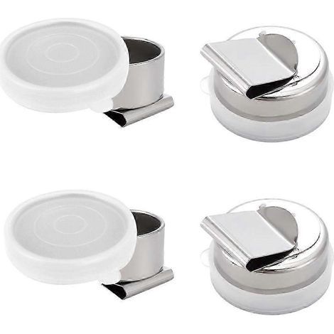 Ensemble de 4 godets à peinture à l'huile en acier inoxydable avec couvercle et clip - Rangement polyvalent pour les artistes et les projets créatifs (1/5)