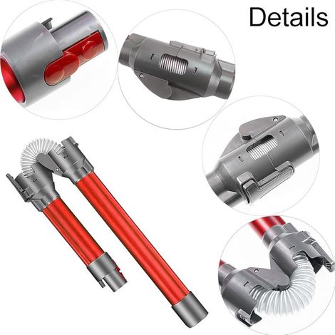 Tuyau télescopique Dyson V8/V10/V11/V7 – avec poignée pliable – tuyau en aluminium à dégagement rapide – facile à nettoyer sous les meubles, les lits et les canapés. (1/4)