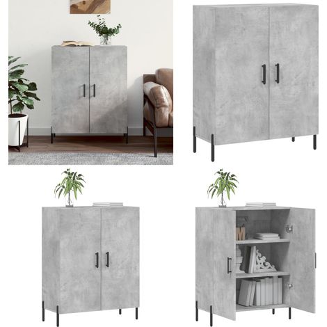 Sideboard Betongrau 69,5x34x90 cm Holzwerkstoff - Schreibtisch - Wohnzimmermöbel - Sideboard - Regal - Grau - Home & Living (1/5)