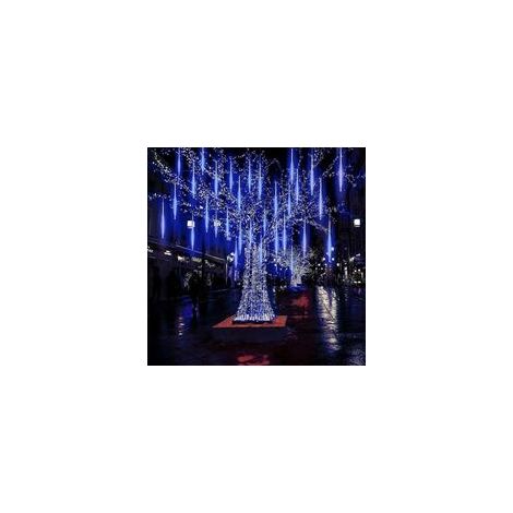 Luci natalizie impermeabili a stringa con 288 LED, effetto meteora, blu - crezuo
