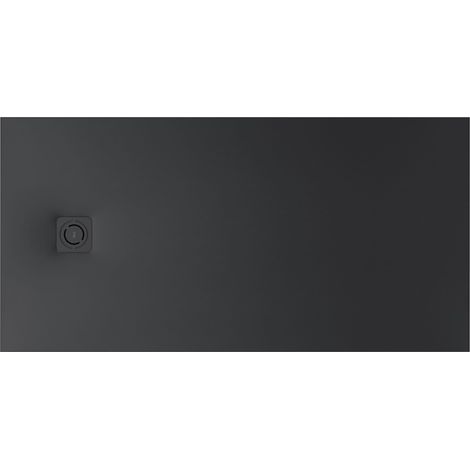 Receveur de douche extra plat en Stonex® Terran-N+Grille Twist - 2000x1000mm - Noir (1/2)