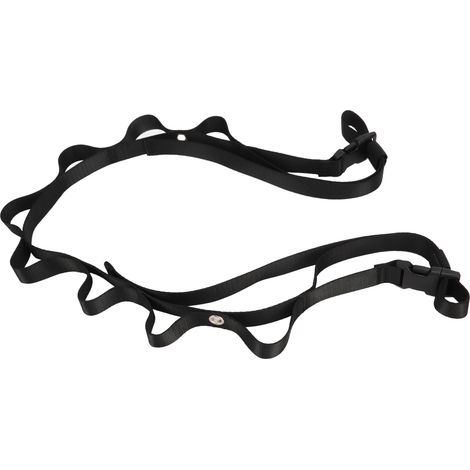 Cordon nylon noir robuste pour usage extérieur, ligne d'attache portable et solide pour camping, voiture et fixation d'équipements. (1/5)