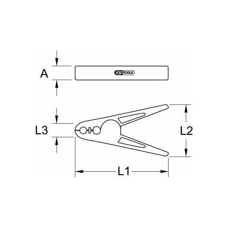KS Tools Kunststoff-Klammer mit Schutzisolierung, groß, 160 mm (1/5)
