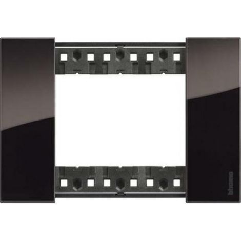 Bticino living now placca 3 moduli in plastica bimaterica colore notte ka4803dg
