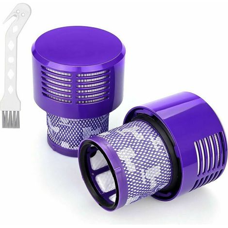 Lot de 2 filtres lavables pour aspirateur sans fil Dyson V10 SV12, compatibles avec les modèles V10 Cyclone Animal Absolute Total Clean, remplaçant DY-969082-01. (1/4)