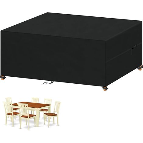Housse de protection imperméable pour mobilier de jardin 170x110x75cm, tissu Oxford 420D, résistante au vent et aux UV (1/5)