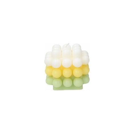 Tognana Candela Cilindro Lux Bubble H 8 Cm Verde