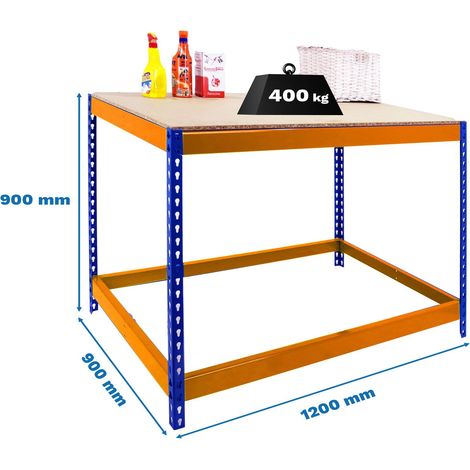 Simonrack SIMONWORK BASIC 1 Arbeitstisch blau orange Holz