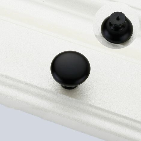 pezzi Pomelli per porte Pomelli per cassetti 29 mm Maniglie vintage Pomelli per mobili Pomelli per armadietti da cucina (nero) (1/5)