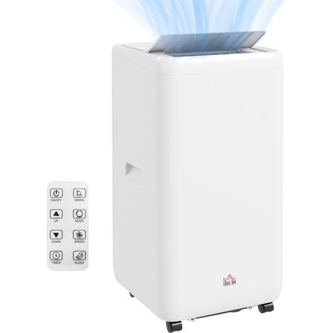 Climatiseur mobile avec tuyau d’échappement 12 000 BTU 3, télécommande jusqu’à 35㎡, minuterie 24 heures, 5 en 1, 5 kW