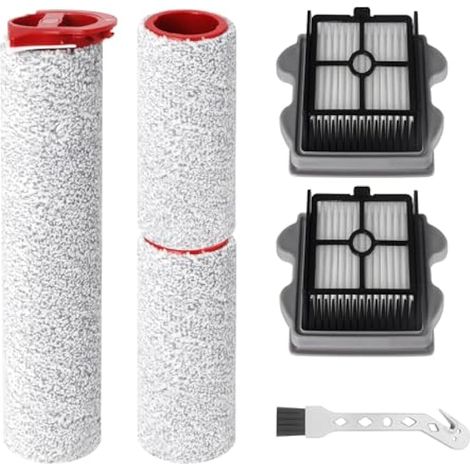 Rouleau à Brosse et Filtre Kit d'accessoires pour Roborock Dyad Pro/Dyad Pro Combo Aspirateur Laveur sans Fil (3 rouleau à brosse, 2 filtres, 1 brosse de nettoyage) (1/5)