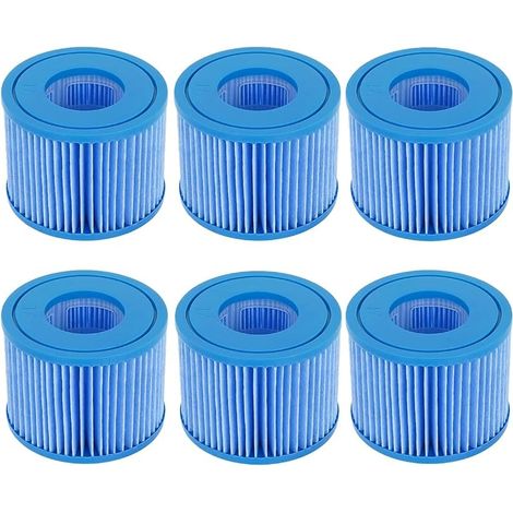 Lot de 6 filtres de Type VI pour Best-Way Filtre Piscine Cartus Taille 6 Piscine Filtre Cartouche -58323, Cartouches de Filtre Spa Filtre de Nettoyage de Piscine (1/5)