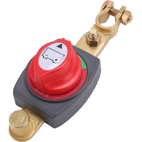 Interrupteur coupe-batterie 275 A étanche à la pluie, borne supérieure, borne détachable, pince en laiton pour batterie négative, pour camping-car (1/5)