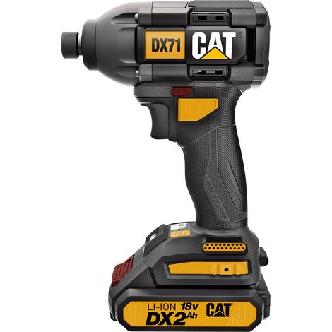 CAT Caterpillar - Destornillador inalámbrico sin escobillas (18 V, 65 Nm, 22 + 1 niveles de par de torsión y 2 baterías, maletín) (1/4)