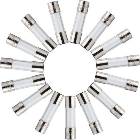 Assortiment de fusibles en verre à fusion rapide, 24 valeurs, 360 pièces, 250 V, 5 x 20 mm, 6 x 30 mm, 0,25, 0,5, 1, 2, 3, 4, 5, 6, 7, 8, 10, 12, 15, 20 A, emballés dans une boîte en plastique transpa (1/5)