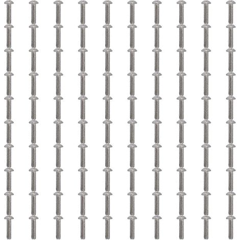 100 Stück Innensechskantschrauben mit Knopfkopf M4, verzinkter Stahl, für Präzisionsmaschinenbau 2802-0004