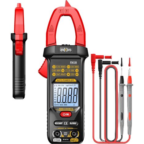 Pince Multimètre Numérique - Testeur de Tension Portable 4000 Points - (1/5)