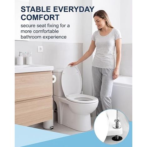 Set of 2 Adjustable Toilet Shelf Holders for Flushing Cisterns (1/4)