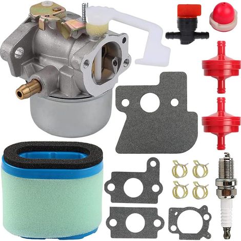 Carburador de repuesto 698055 para motores Briggs & Stratton 690152 694203 121602 121607 121612, con juntas de filtro de aire 697029 690610 y filtro de combustible