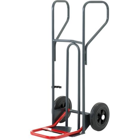 PROVOST - Diable à poignées fermées et pelle rabattable - 250 kg - Acier gris argent