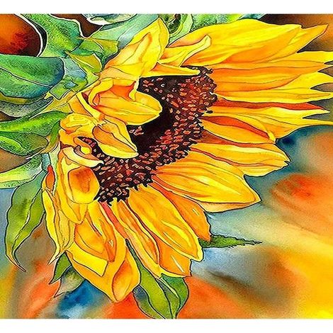 Mosaico de diamantes 5D - Flor de girasol 40x30cm
