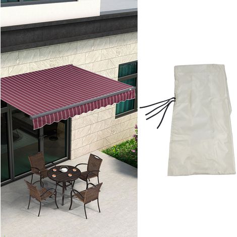 Housse de protection télescopique extérieure en tissu Oxford 210D imperméable et solaire, beige, 366 x 30,5 x 21,6 cm / 144,1 x 12,0 x 8,5 pouces (1/5)