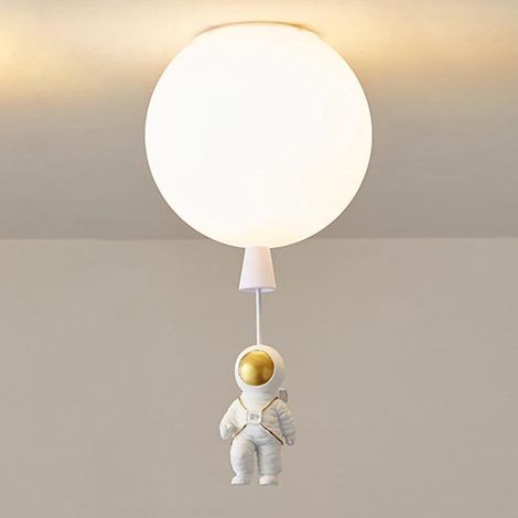 Children's LED ceiling light, astronaut balloon design, semi-recessed cartoon style, 20cm, model A (1/5)