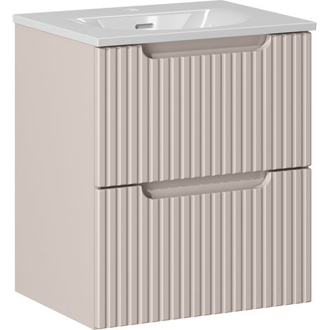 Waschtisch 50cm mit Keramikwaschbecken, Beige, NEWPORT-56-CASHMERE (1/5)