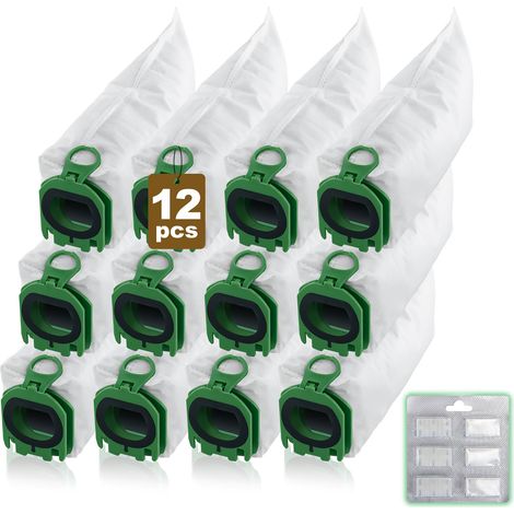 Lot de 12 sacs d'aspirateur pour VB100 VB 100 FP100 FP 100 Aspirateur sans fil avec 6 blocs de parfum, sac filtrant de rechange pour aspirateur VB100 FP100 (1/5)