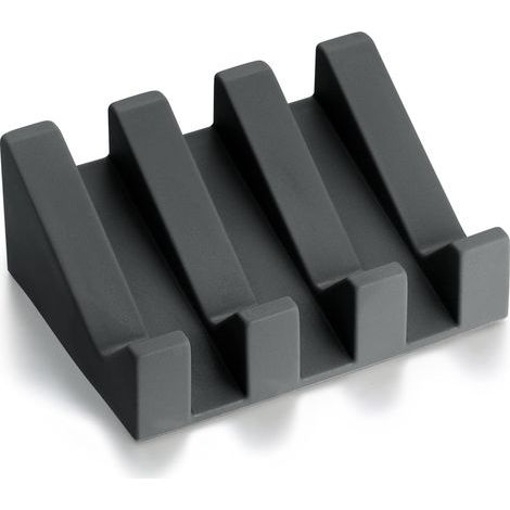 Jabonera de silicona con desagüe para ducha, barra de baño, bandeja de secado tipo cascada con autodrenaje, soporte para esponjas de fregadero de cocina, alfombrilla para ahorrar jabón fácil de limpia (1/5)