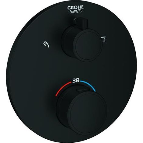 Douille de douche THM-Grohtherm 102208 2 sorties FMS pour 35604 rond mat noir