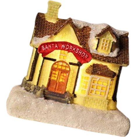 CLED Lighted Christmas Gingerbreads House Resin Holiday Tealight Figurines Christmas Village Houses Christmas Decoration C (1/5)