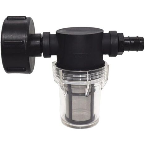 Pair Adaptateur de filtre pour réservoir IBC, raccord de tuyau de filtre pour seau de pluie IBC, accessoire pour seau adaptateur de réservoir IBC avec sortie de filtre (20 mm) (1/5)