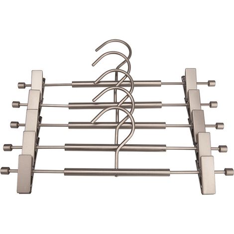 Hosenbügel aus Metall – Hosenclips – Haushalts-Rockclips (hinterlässt keine Spuren) – Rutschfeste Clips – Hosenbügel – Spezialbügel – 5er-Set (1/5)