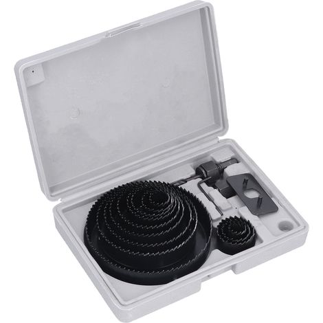 16-teiliges Lochsägen-Set, präziser und symmetrischer Schnitt, brünierte Oberfläche, verschleiß- und korrosionsbeständig, für Holzbearbeitung, Komplettset (1/5)