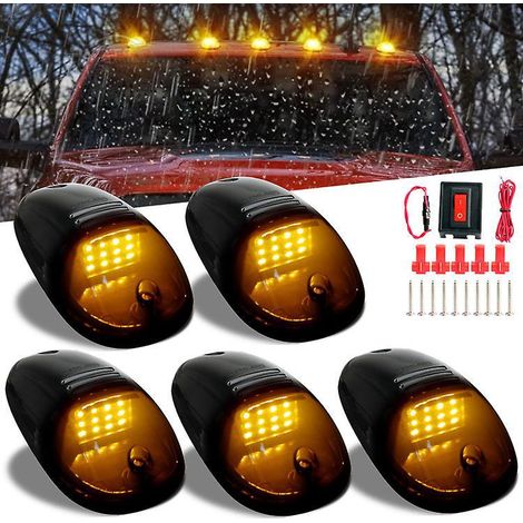 10 Pices Lampe Souris De Toit Pour Pickup Truck - Jaune Pour Ford F150 Dodge, 12v Ou 24v Voltage, Impermable L'eau Et La Poussire (1/5)