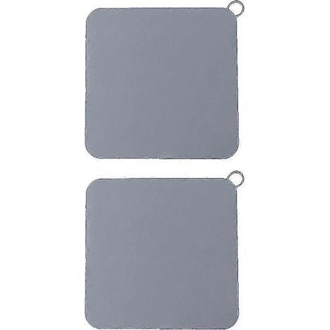 Lot de 2 filtres de vidange résistants pour WC, couvercle de siphon de sol, gris 12 x 12 cm