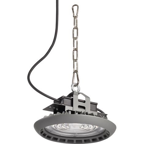Lámpara colgante LAUTAN 1 LED SMD 100 W 14030 lm 4000 K CRI80 IP65 90° 10 V Antracita (1/3)