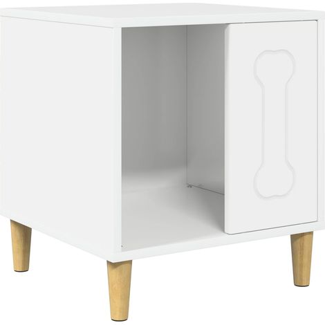 Cuccia per cani Bianco Lucido 44 x 42 x 49 cm Legno multistrato vidaXL