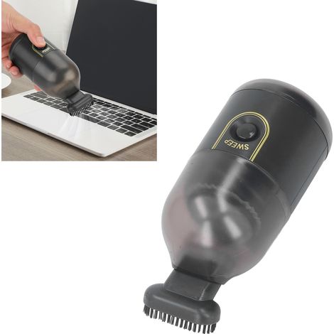 Tragbarer Staubsauger, Mini-Tischstaubsauger, Schreibtischreiniger für Studenten, USB-aufladbar, schwarz. (1/5)